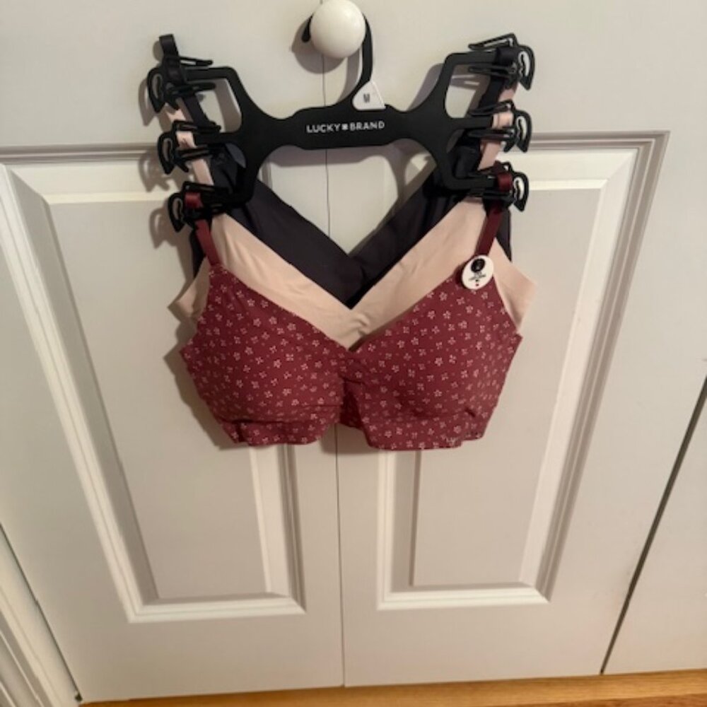 Lucky Brand 3 Pack Lazer Lounge Bras - Size Medium - NWT